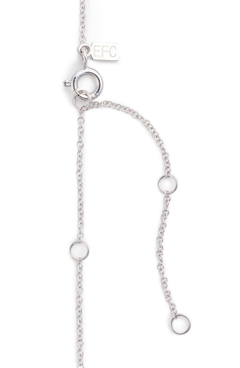 EF Collection Mini Chevron Diamond Pendant Necklace, Alternate, color, White Gold