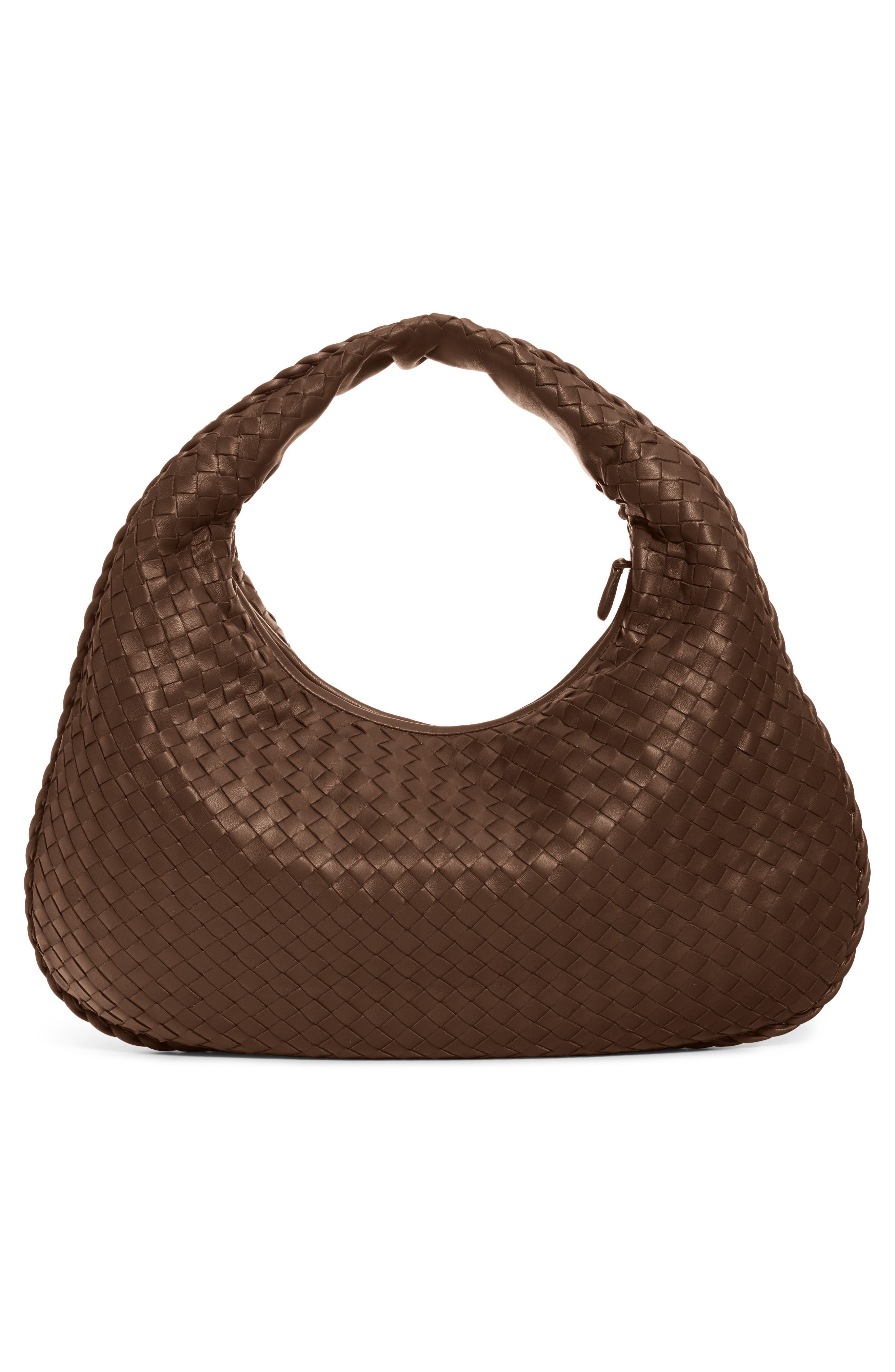 Medium Veneta Leather Hobo, Alternate, color, 2074 ESPRESSO