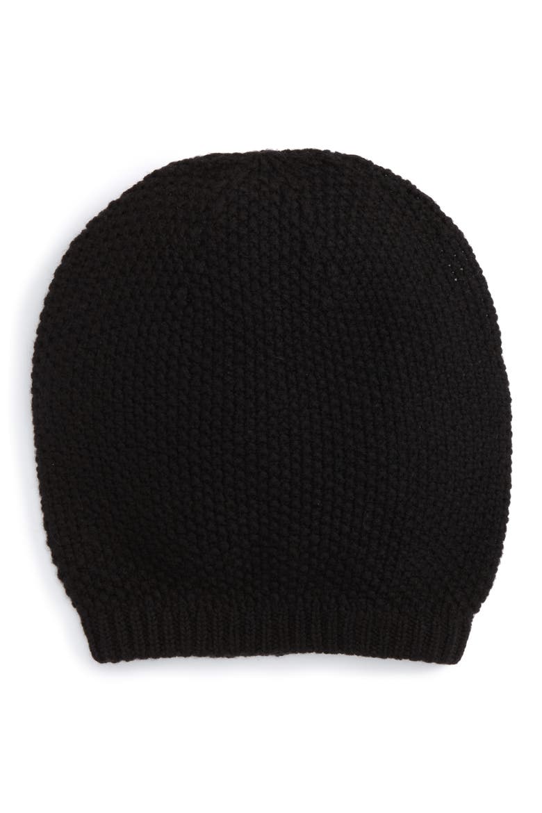Knit Beanie, Main, color, BLACK