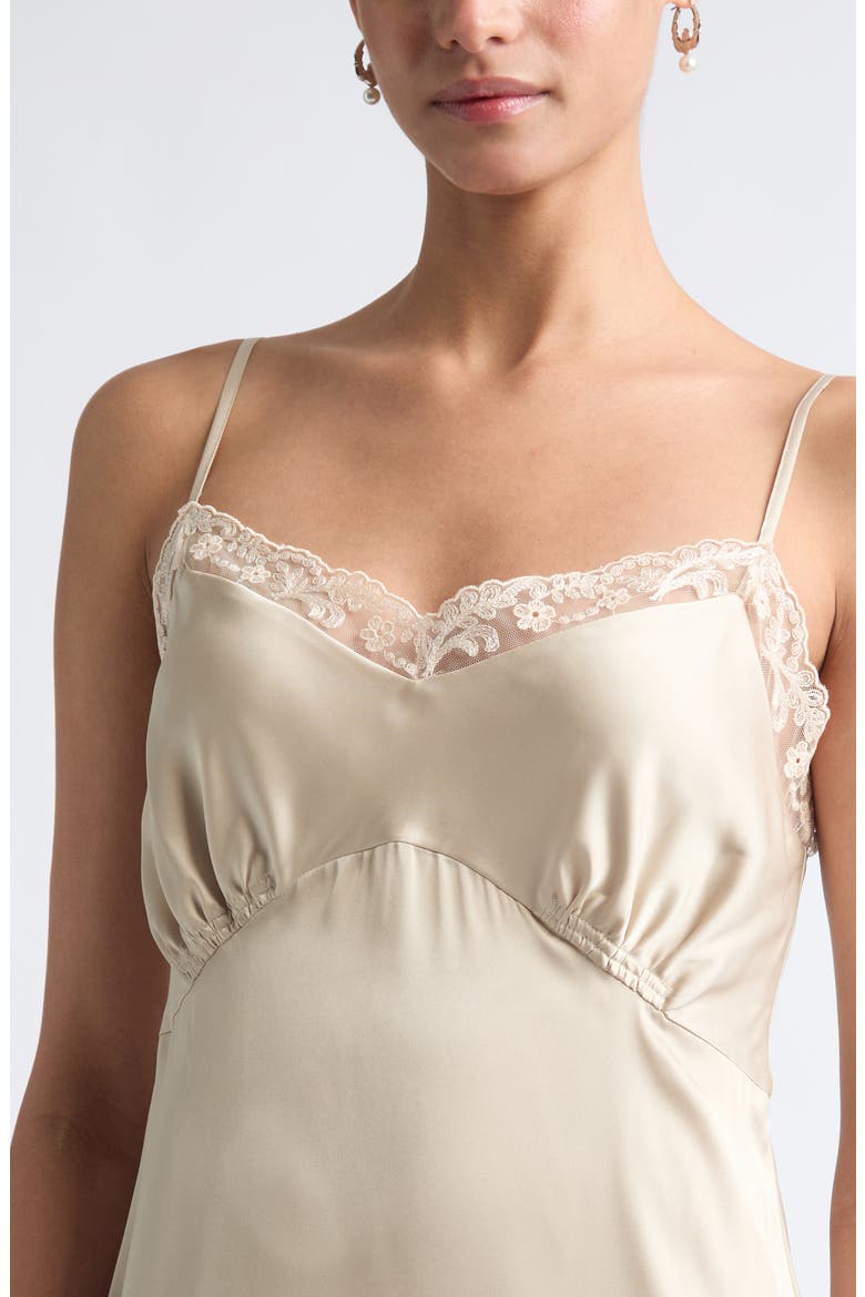 Lace Trim Slipdress, Alternate, color, OYSTER