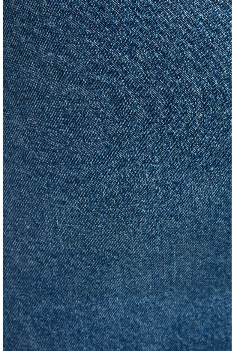 3D Molded Flare Hem Denim Midi Skirt, Alternate, color, 9018-MEDIUM BLUE