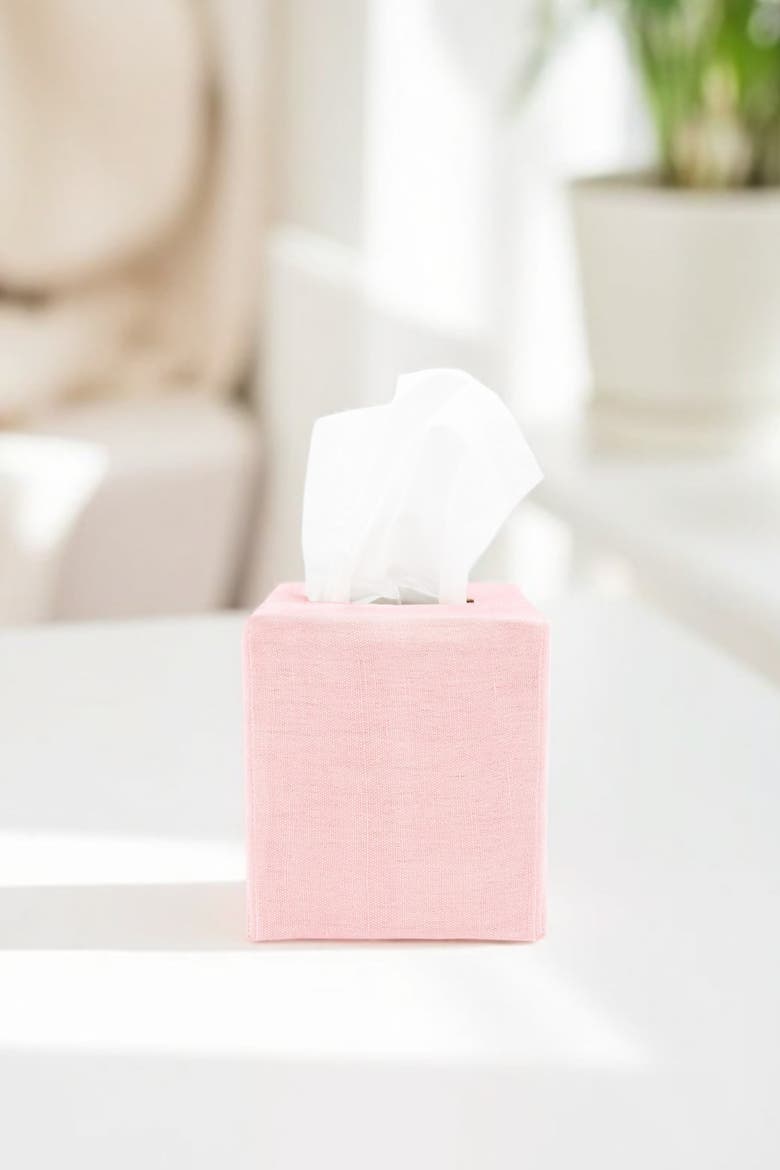 James Tissue Box Cover, Alternate, color, Dogwood