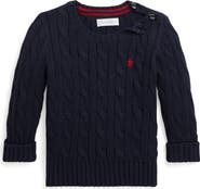 Ralph Lauren Cotton Cable Crewneck Sweater