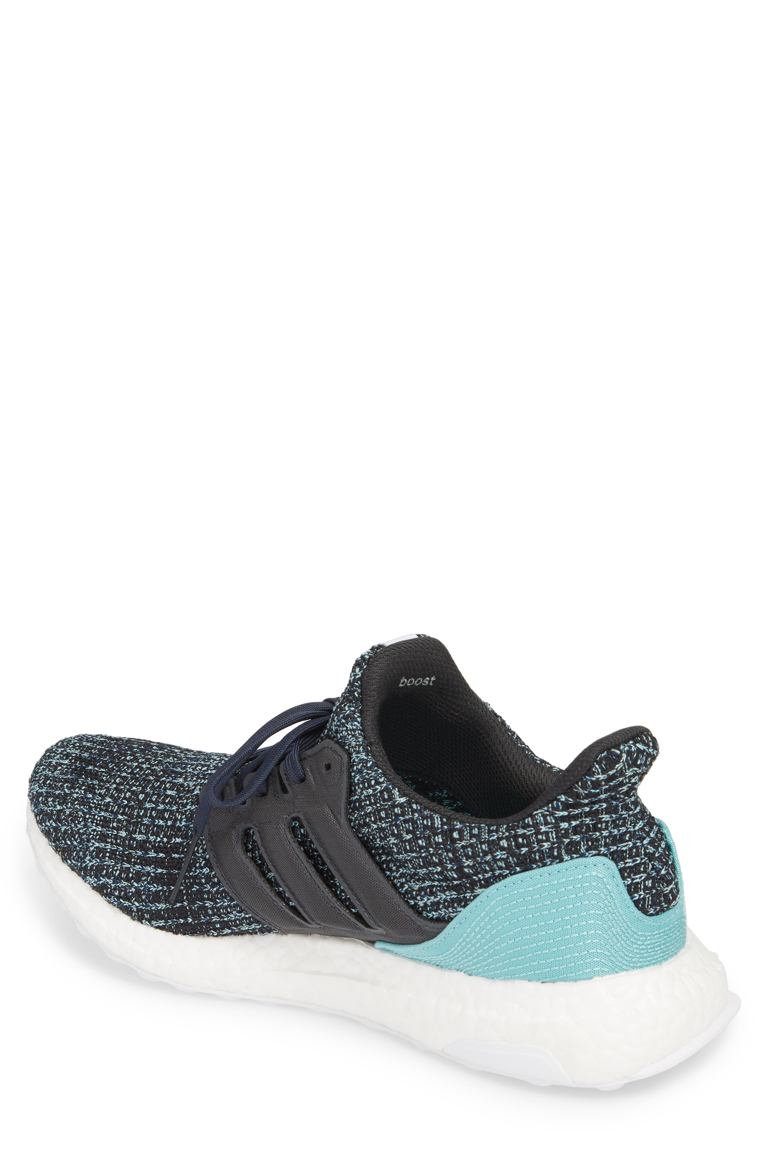 x Parley UltraBoost Running Shoe, Alternate, color, CARBON / BLUE SPIRIT