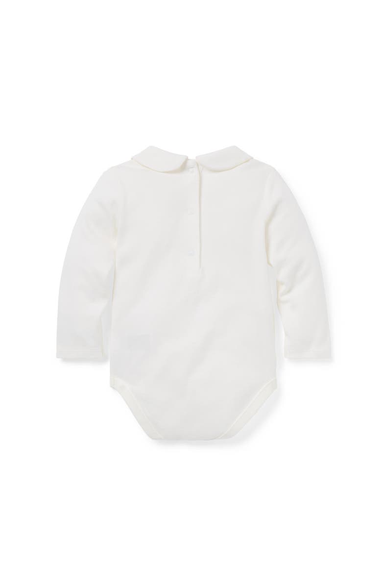 Janie and Jack Baby Peter Pan Collar Bodysuit, Alternate, color, White
