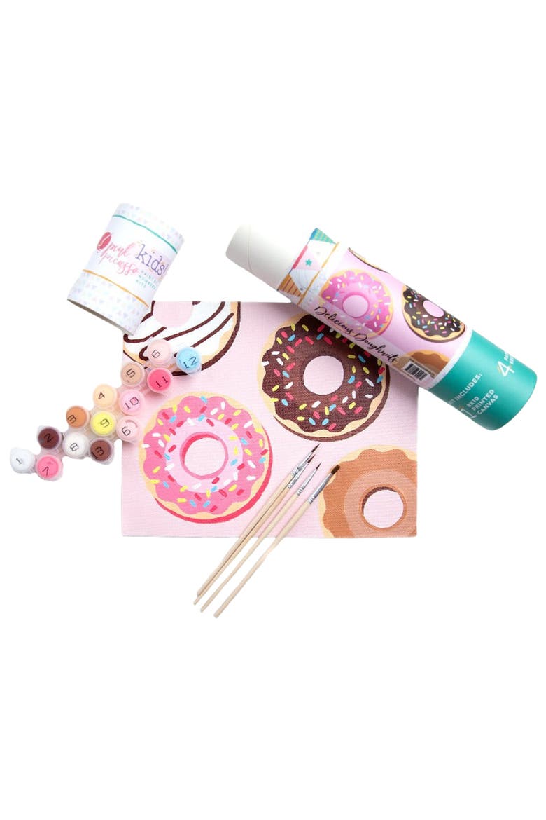 Delicious Doughnuts Paint-by-Numbers Kit, Alternate, color, Pink