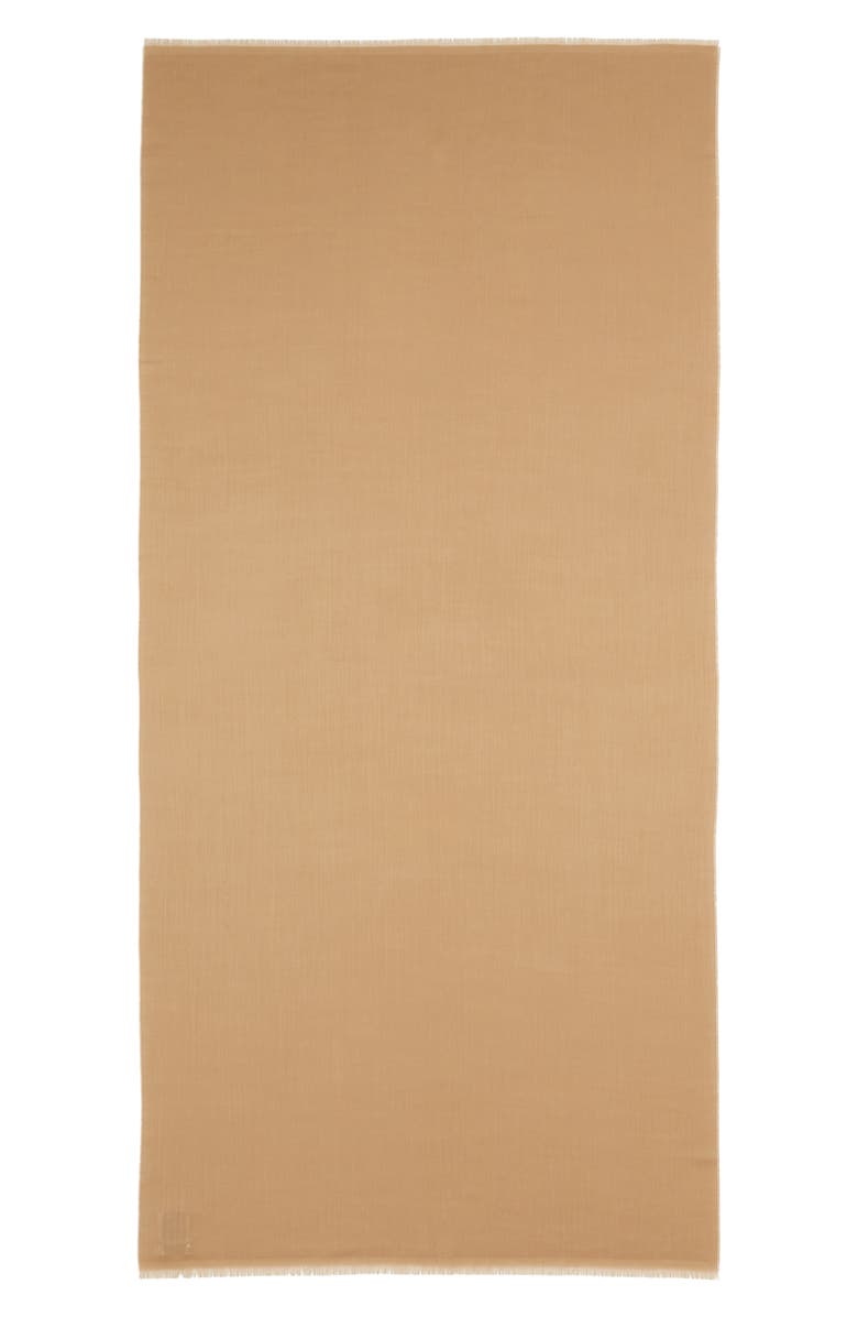 TOTEME Mercerized Wool Fringe Scarf, Alternate, color, Hazel