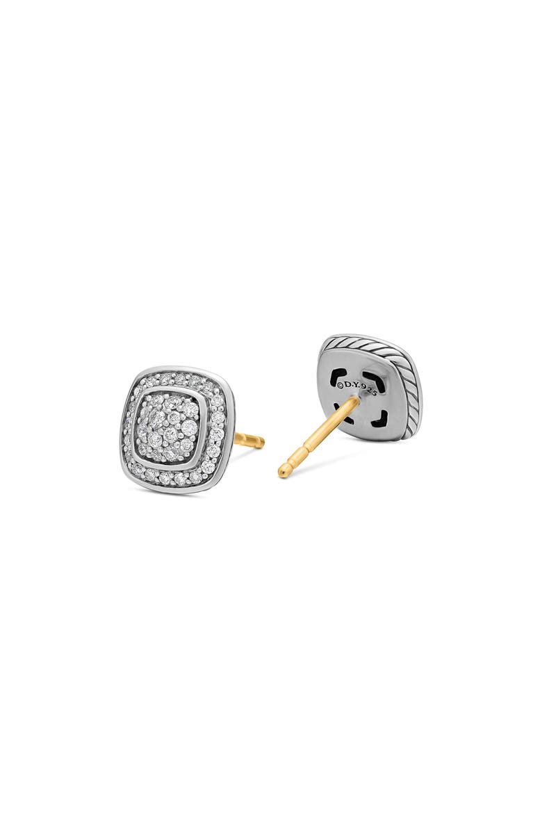 David Yurman Petite Albion Stud Earrings, Alternate, color, Silver/ Diamond