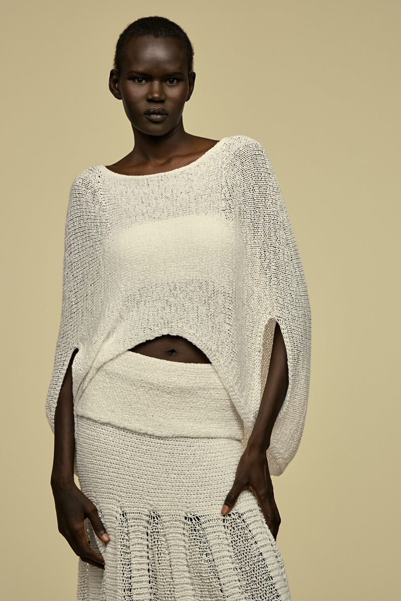 Vivienne Knit Top, Alternate, color, White