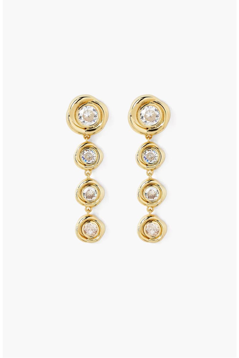 Carlo Drop Earrings In Gold & Crystals, Main, color, Gold