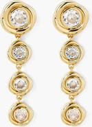 YOJ Carlo Drop Earrings In Gold & Crystals