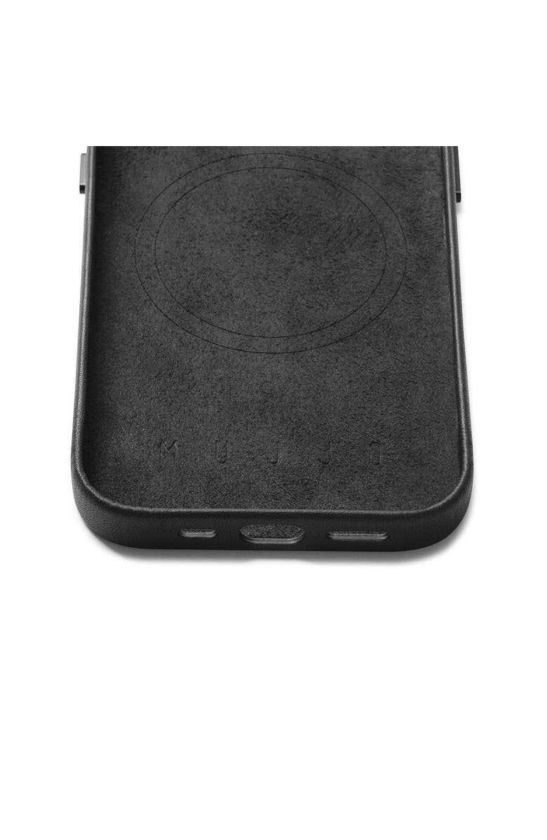 MUJJO Full Leather Case for iPhone 14 and 13, Alternate, color, Black