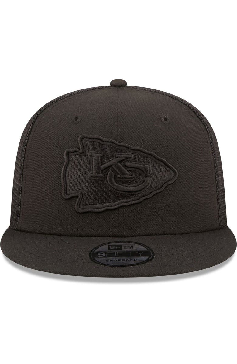 New Era Men's New Era Black Kansas City Chiefs Classic 9FIFTY Trucker Snapback Hat, Alternate, color, 
