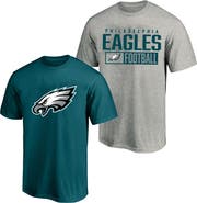 FANATICS Men's Fanatics  Heather Gray/Midnight Green Philadelphia Eagles Big & Tall 2-Pack T-Shirt Set