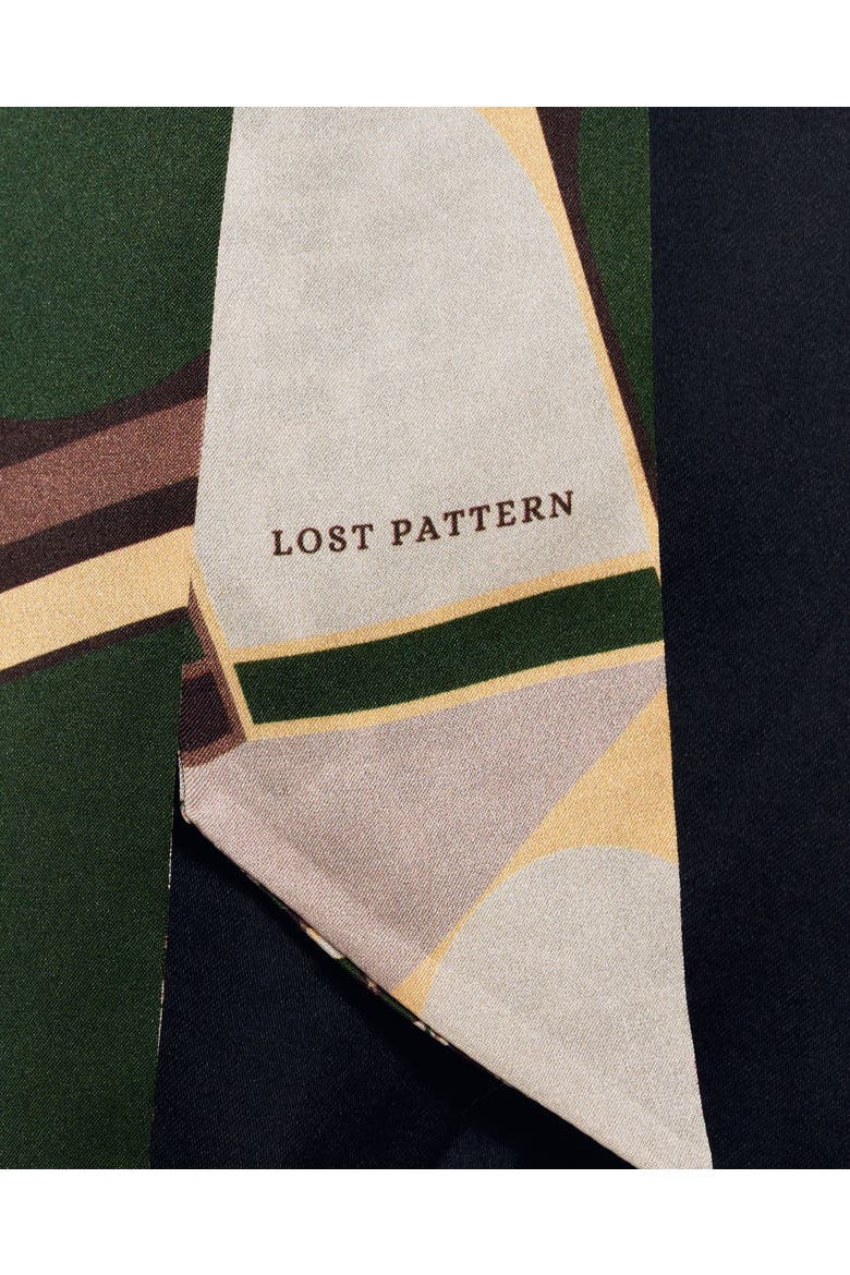 MODULAR SILK SKINNY SCARF, Alternate, color, Green