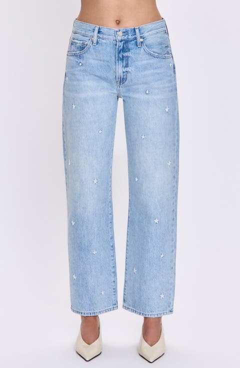 Lexi Distressed Crop Barrel Jeans