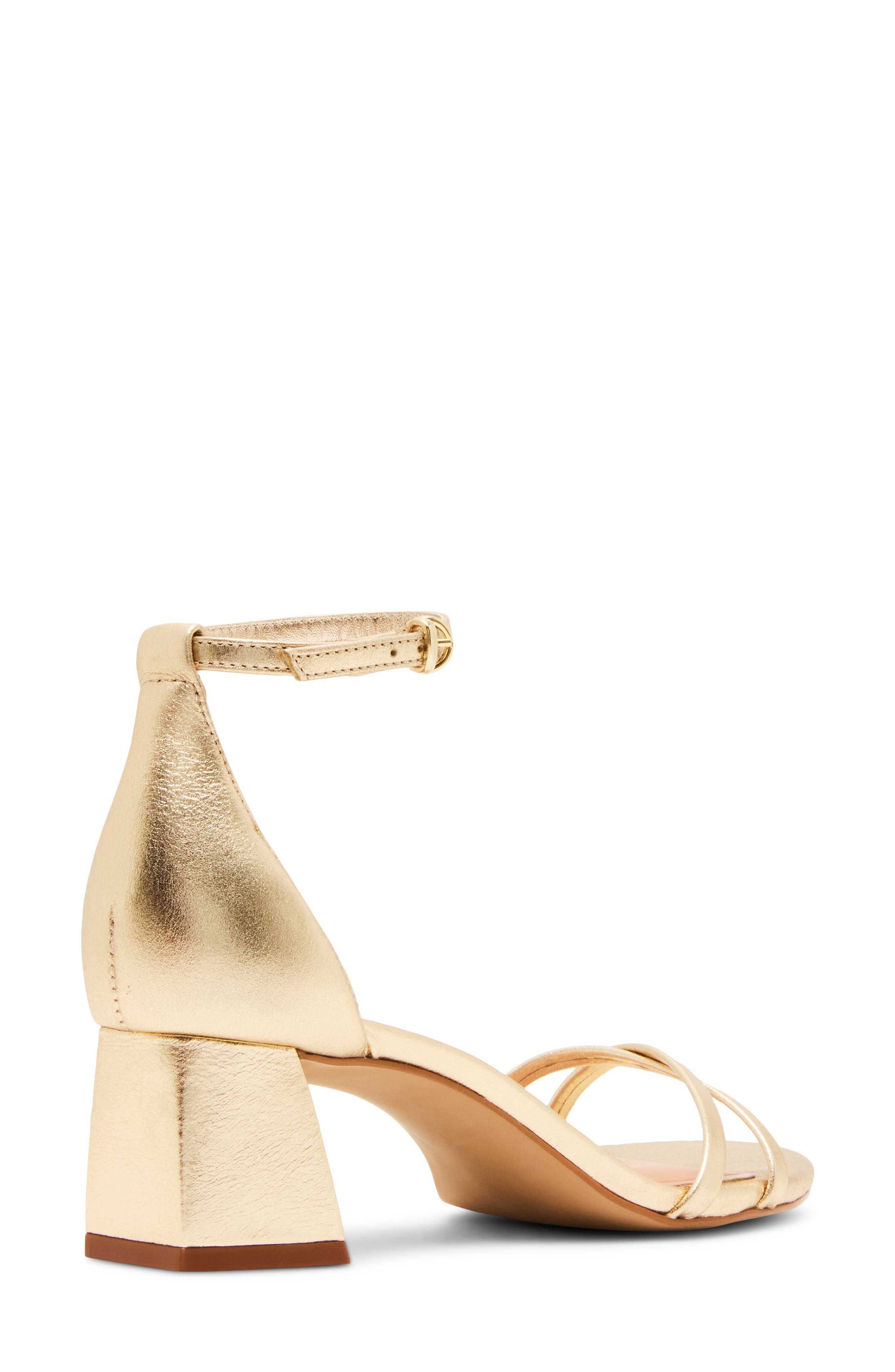 Rae Ankle Strap Sandal, Alternate, color, GOLD LEATH