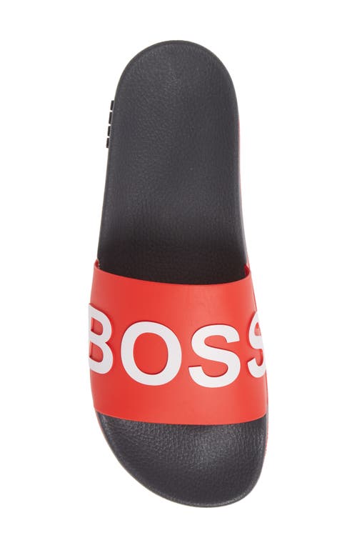 Hugo Boss Logo-print Flatform Slides