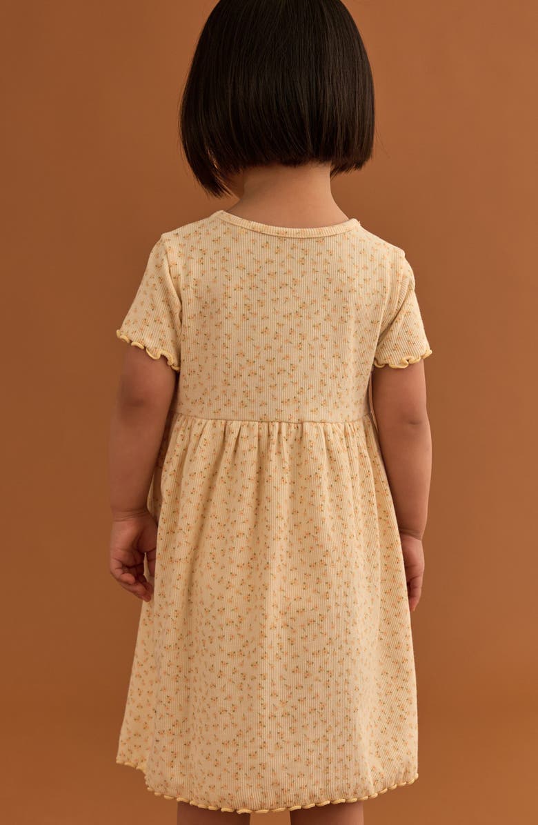 NEXT Kids' Floral Rib Dress, Alternate, color, Pink