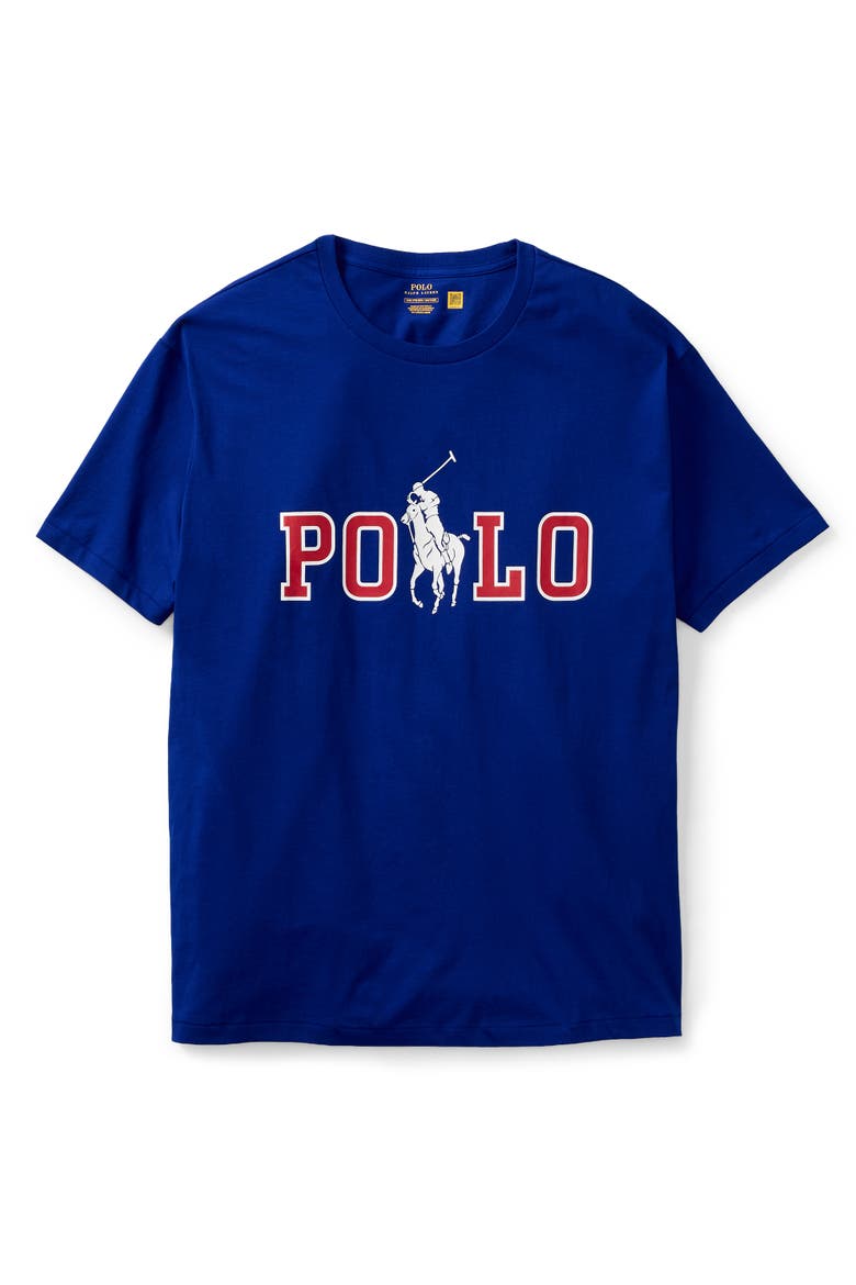 Big & Tall Red, White & Blue Big Pony T-Shirt, Main, color, ROYAL BLUE