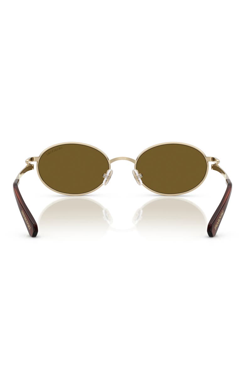 53mm Oval Sunglasses, Alternate, color, PALE GOLD / LIGHT BROWN
