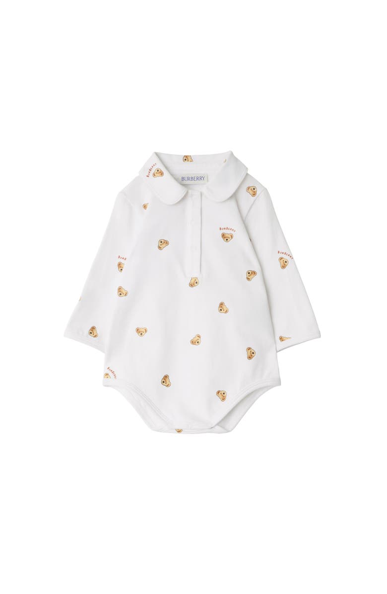 Burberry Thomas Bear Stretch Cotton Two-piece Baby Gift Set, Alternate, color, White