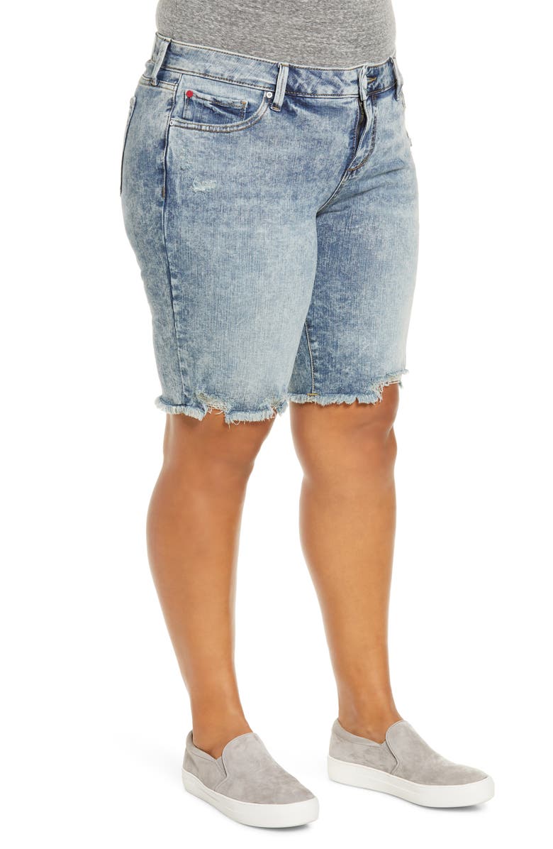 SLINK Jeans Cutoff Bermuda Shorts, Alternate, color, Flo