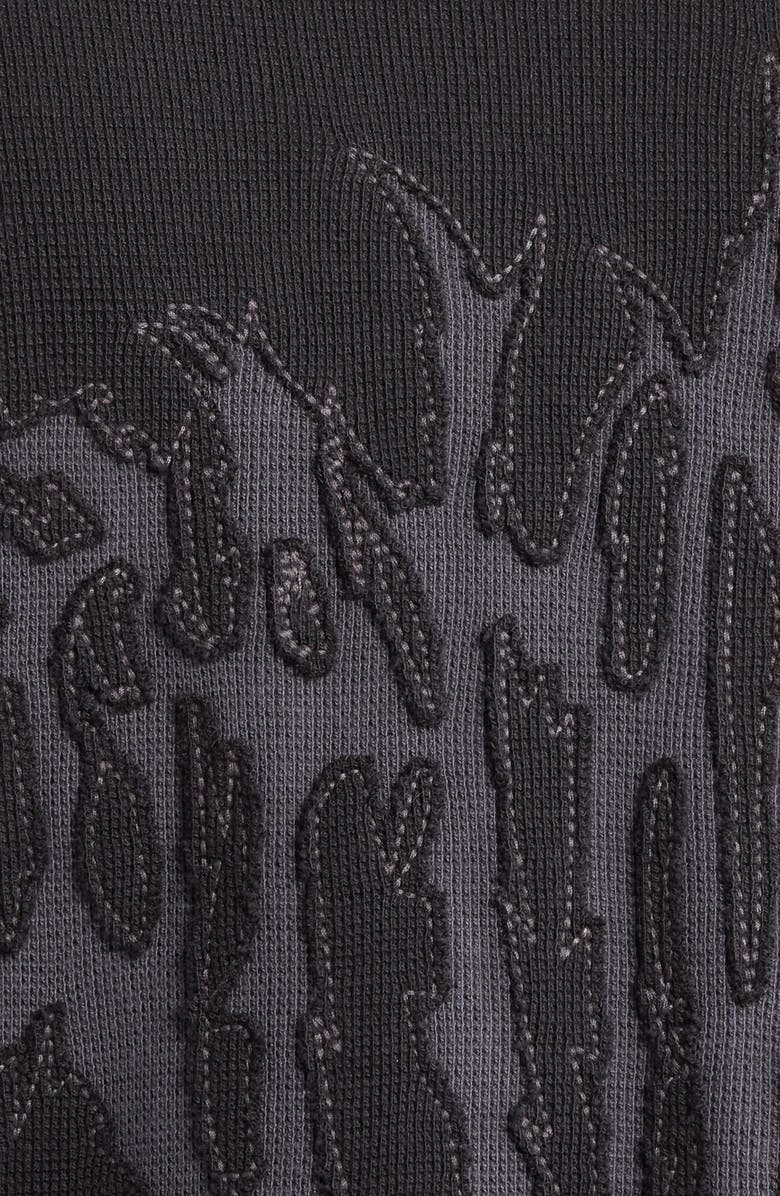 PacSun Euphoria Micro Waffle Knit T-Shirt, Alternate, color, Black