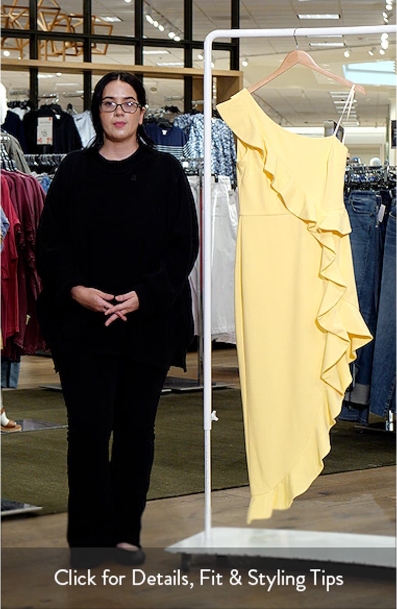Ruffle One-Shoulder Cocktail Dress, sales video thumbnail