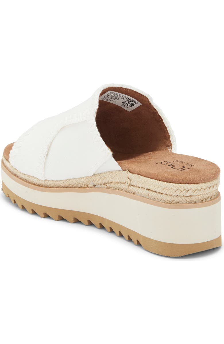 TOMS Adria Platform Wedge Sandal, Alternate, color, White