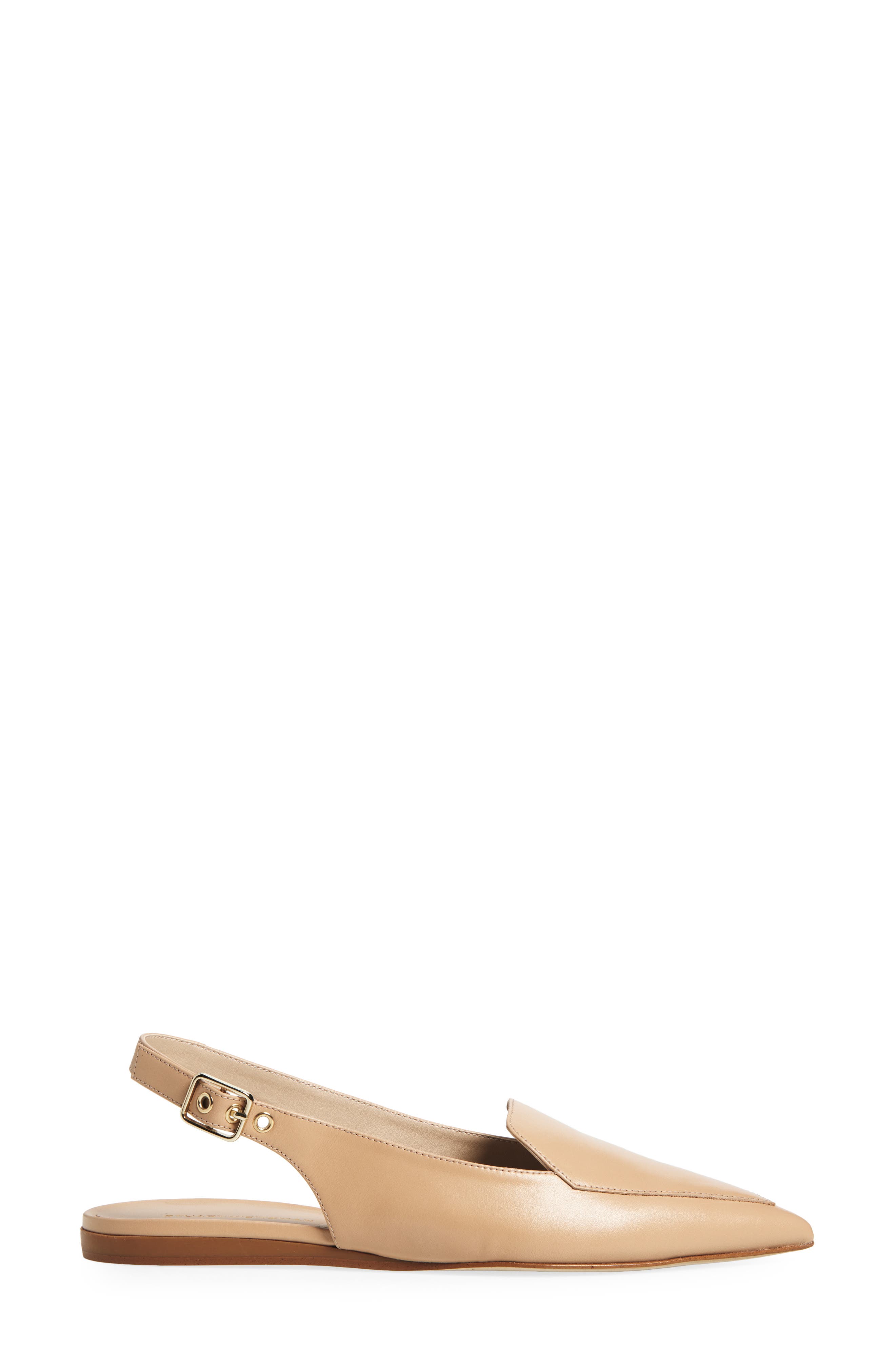 Stuart Weitzman Ryder Slingback Flat, Alternate, color, Golden Beige