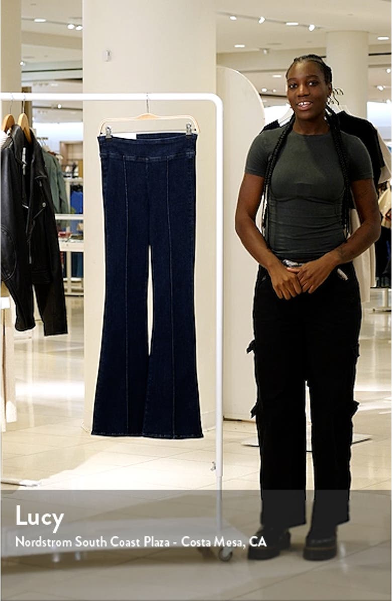 Jetset Pintuck Organic Cotton Blend Flare Jeans, sales video thumbnail