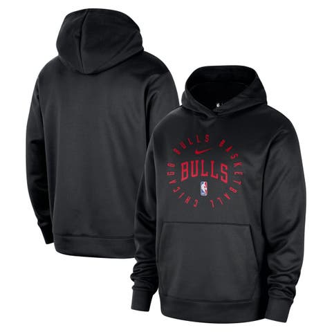Men's Nike Black Chicago Bulls 2024/25 Spotlight On-Court Practice Performance Pullover Hoodie