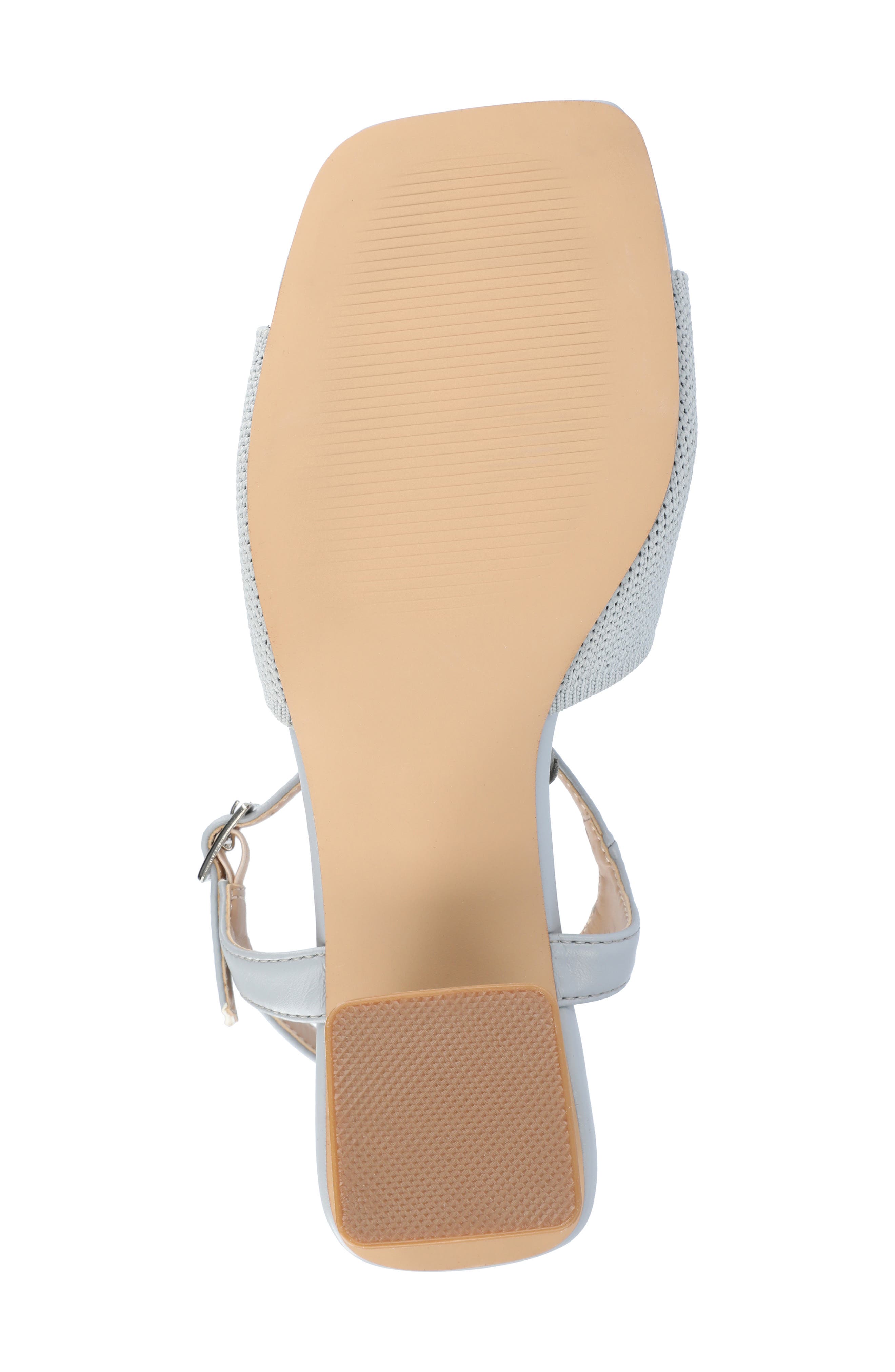 Journee Collection Evylinn Knit Block Heel Sandal, Alternate, color, Blue