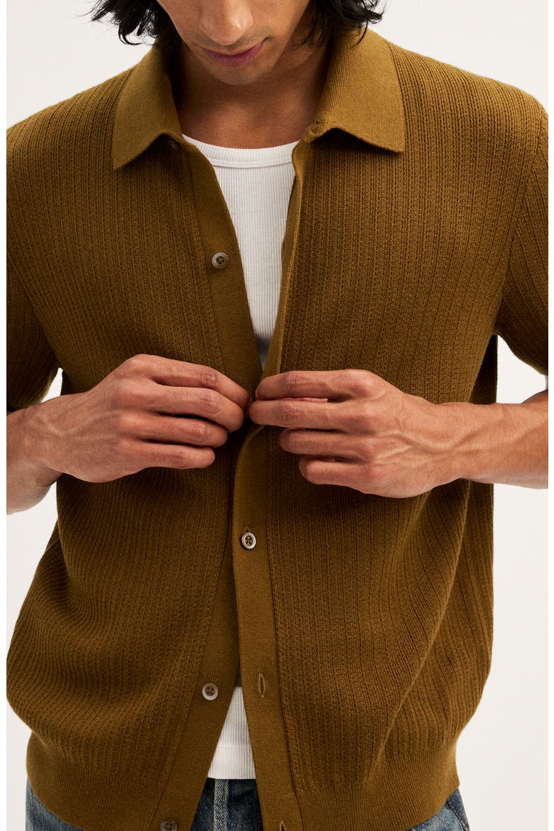 Button-Up Sweater Polo, Alternate, color, WEATHERED OLIVE