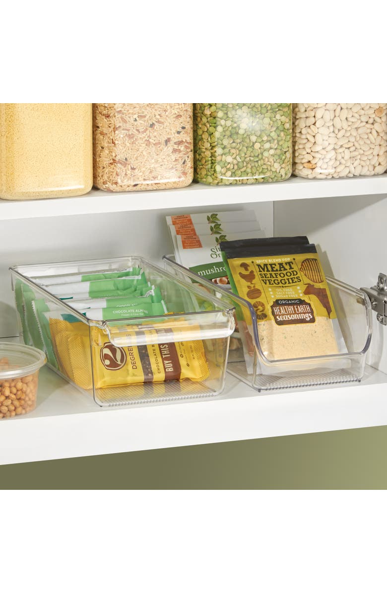 iDesign Fridge Storage Tray with Handle - Set of 4 - Clear, Alternate, color, Clear