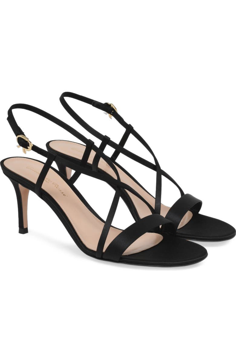 Gianvito Rossi Larisse 70 Sandals, Alternate, color, Black