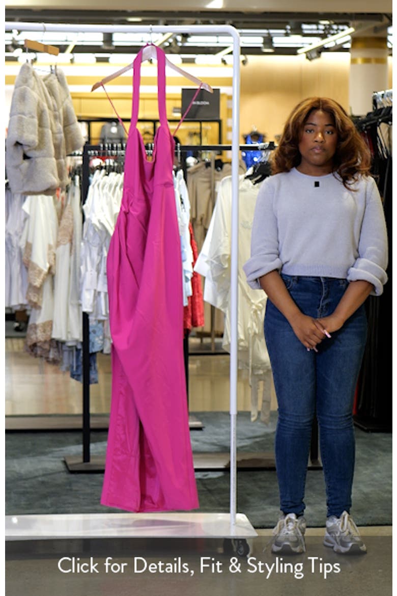 Halter Side Ruched Column Gown video