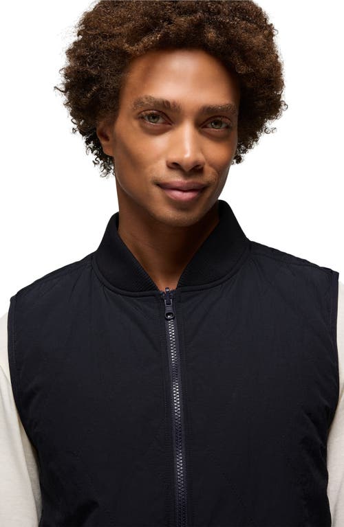 Prana Encinitas Reversible Quilted Vest In Black