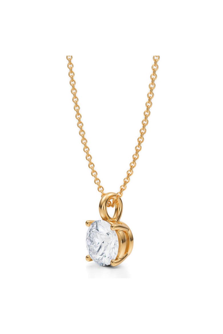 Round Solitaire Lab Diamond Pendant Necklace 14K 1.5ct, Alternate, color, Yellow Gold