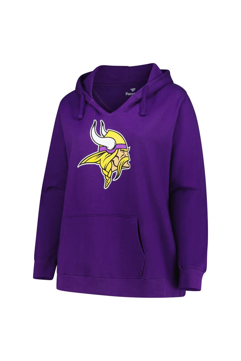 Women's Fanatics Purple Minnesota Vikings Plus Size V-Neck Pullover Hoodie, Alternate, color, Purple
