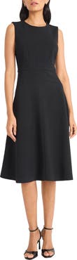 Maggy London Waist Detail Sleeveless Fit & Flare Dress