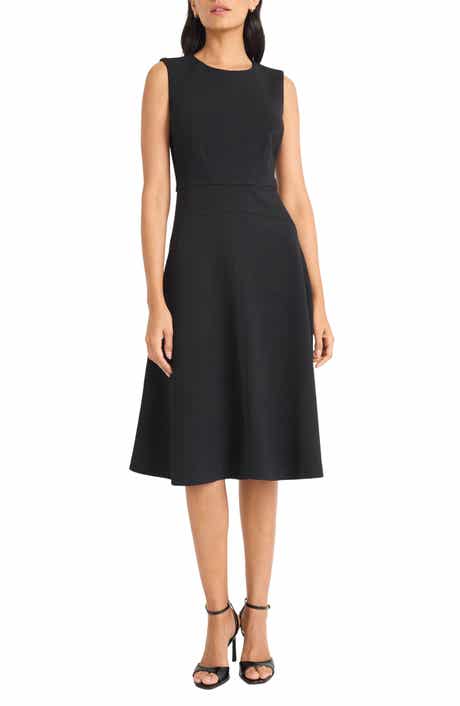 Maggy London Waist Detail Sleeveless Fit & Flare Dress