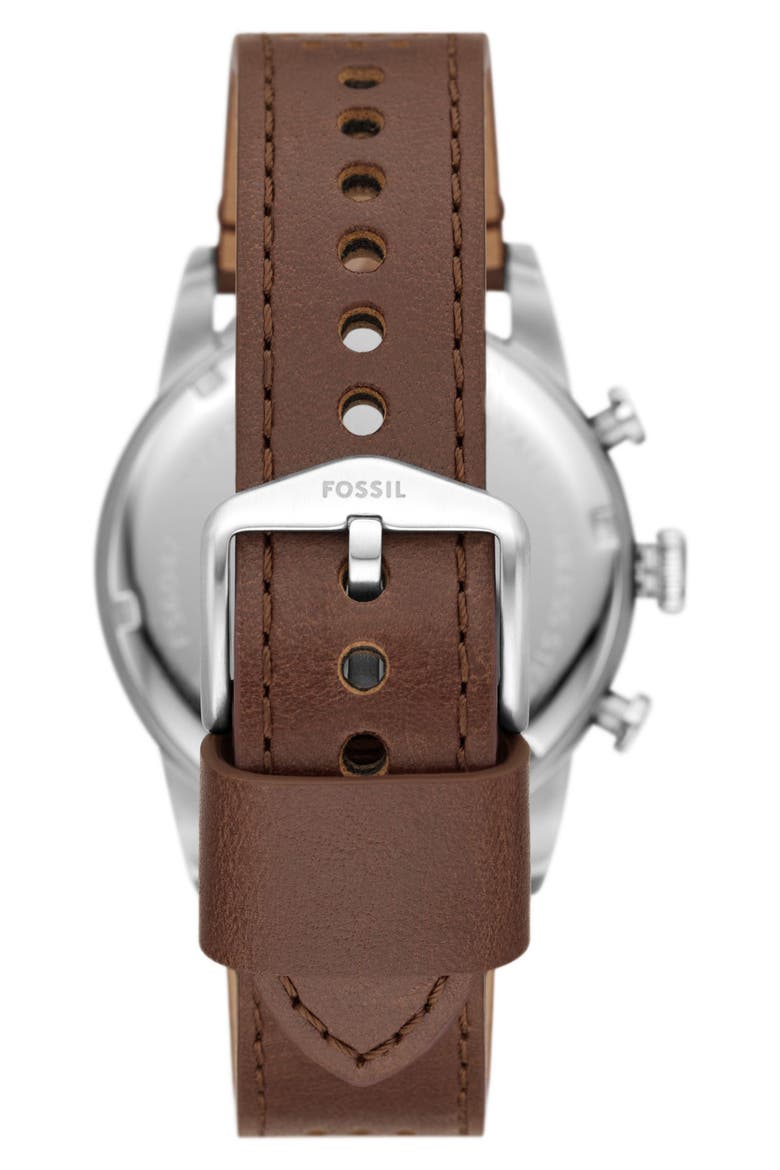 Sport Tourer Silicone Strap Chronograph Watch, 42mm, Alternate, color, BROWN