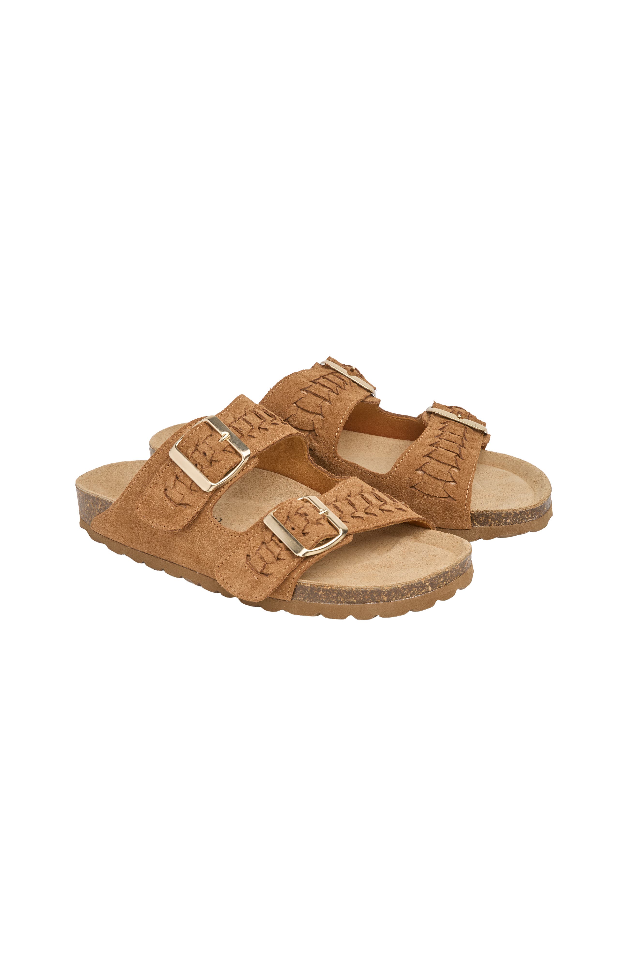 Celtic & Co. Plait Detail Slide, Alternate, color, Tan