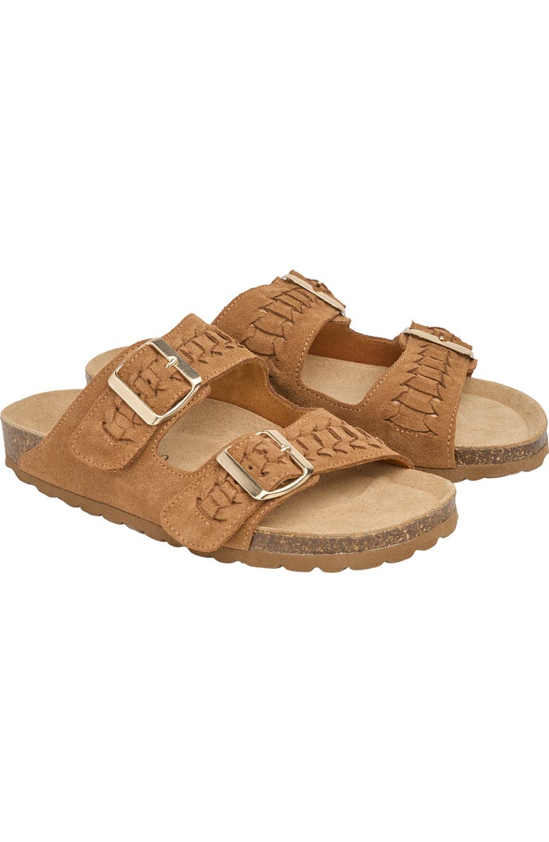 Celtic & Co. Plait Detail Slide, Alternate, color, Tan