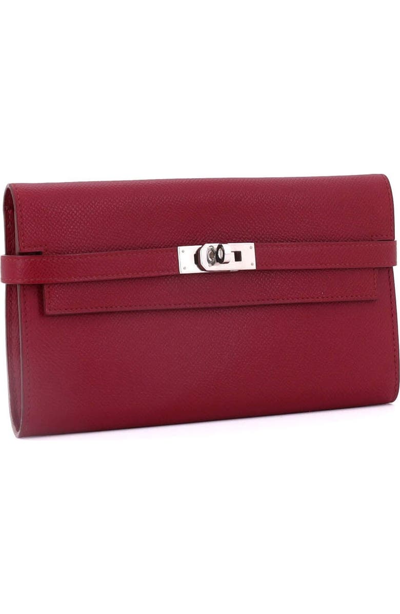 Pre-Owned Hermes Kelly Wallet Epsom Long, Alternate, color, Rubis