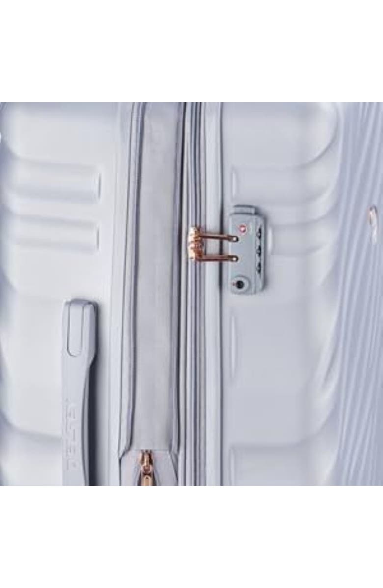 Delsey Paris Alexis Hardside 21-Inch Carry-On Expandable Spinner Luggage, Alternate, color, Platinum/Rose Gold