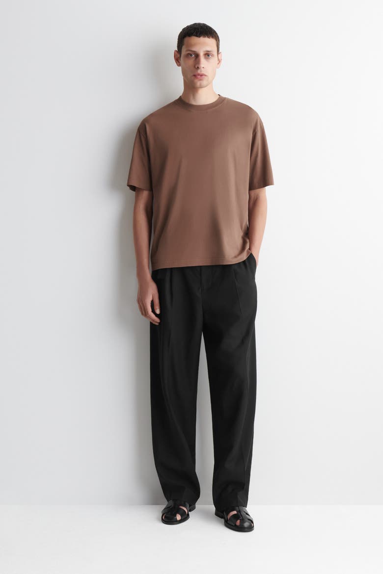 Relaxed Lightweight Cotton T-shirt, Alternate, color, LIGHT BROWN