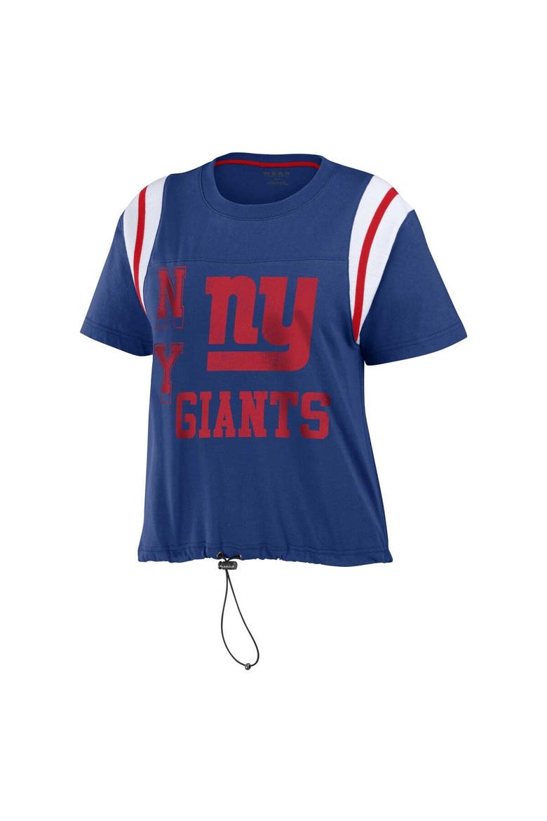 Women's WEAR by Erin Andrews Royal New York Giants Cinched Colorblock T-Shirt, Alternate, color, Royal